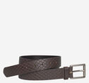 Quilted Embossed Leather Belt image number null