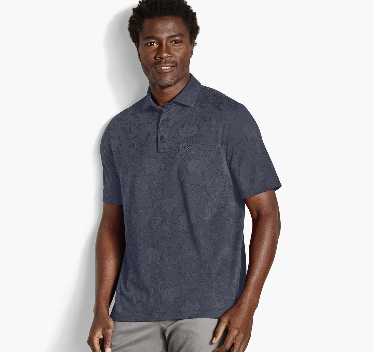 Evans Jacquard Polo image number null