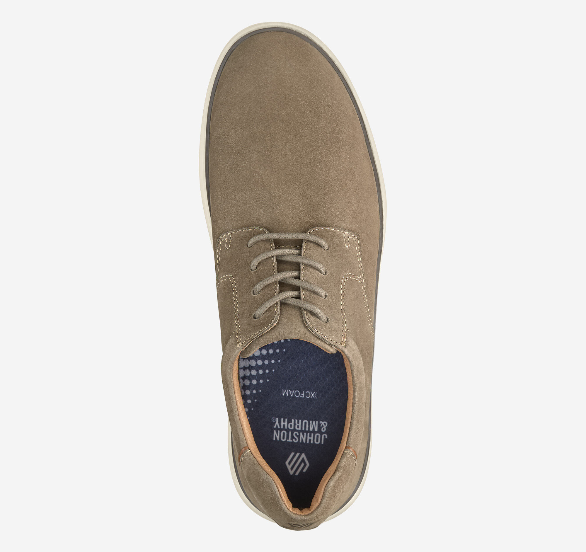 Men's McGuffey 2 Plain Toe in Taupe Tumbled Nubuck | Johnston & Murphy