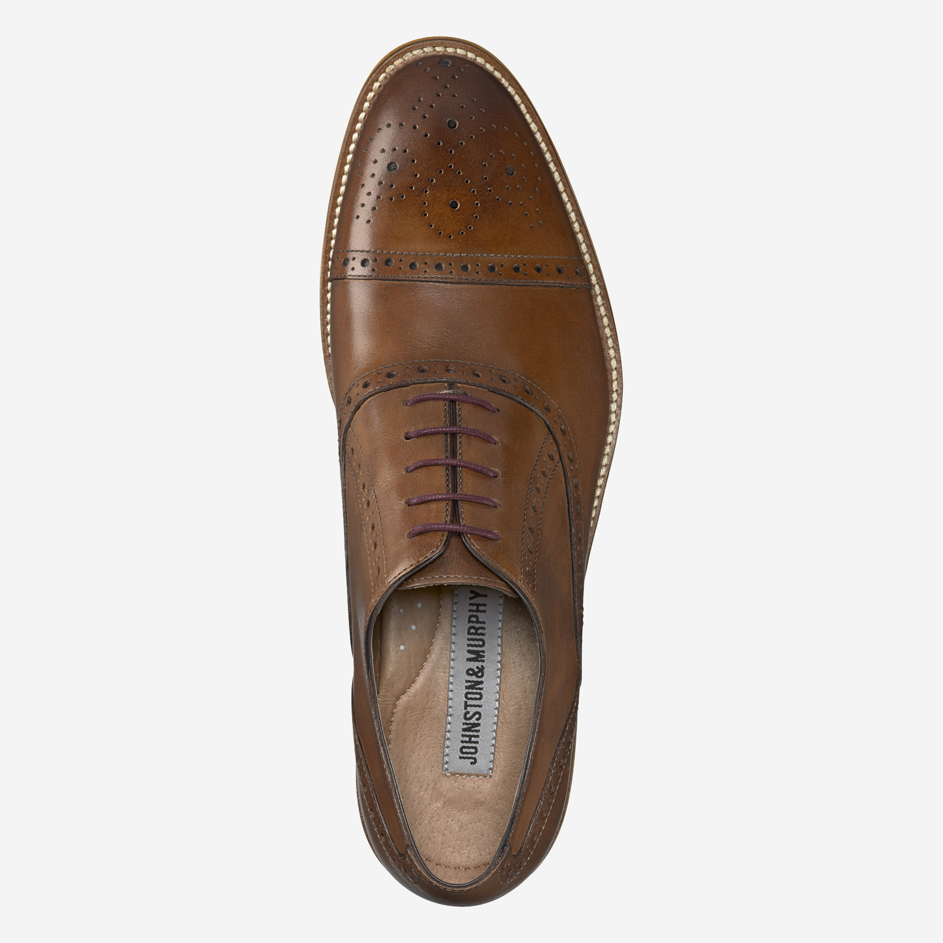 Johnston & Murphy Conrad cap toe color Tan Italian Calfskin Men main image 3