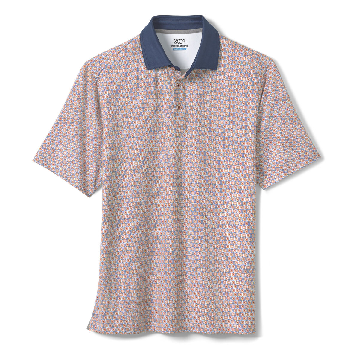 XC4® Performance Solid-Collar Print Polos + Cool Degree™ image number null