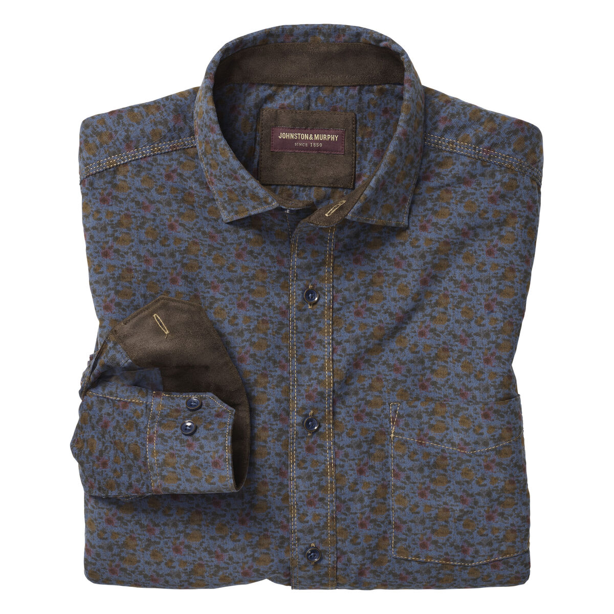 Blurred Floral Print Corduroy image number null