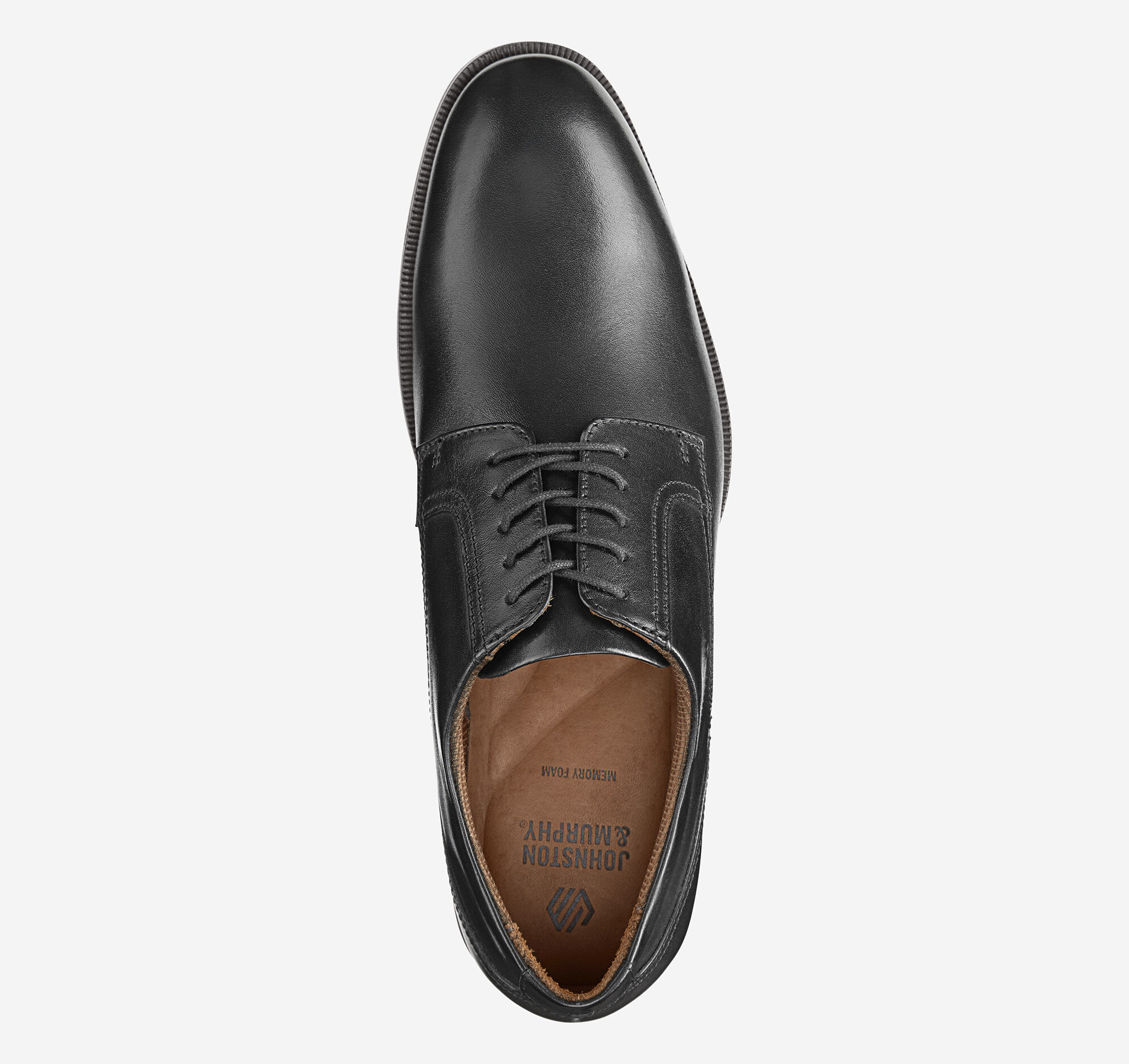 Men's Reeve Plain Toe in Black Full Grain | Johnston & Murphy