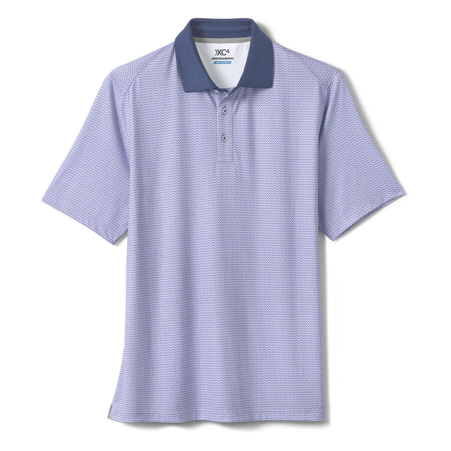 XC4® Performance Solid-Collar Print Polos + Cool Degree™ image number null