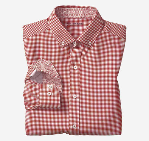 Game Day XC4&reg; Long-Sleeve Gingham Shirt - Red