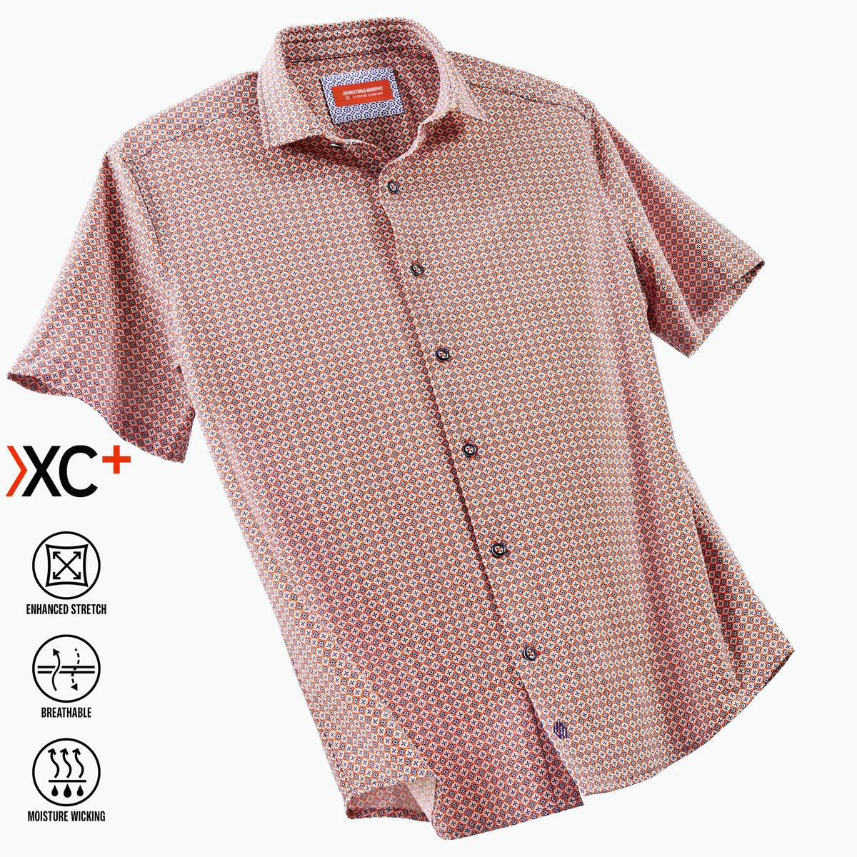 XC+&trade; Motion Short-Sleeve Print Knit Shirt image number null