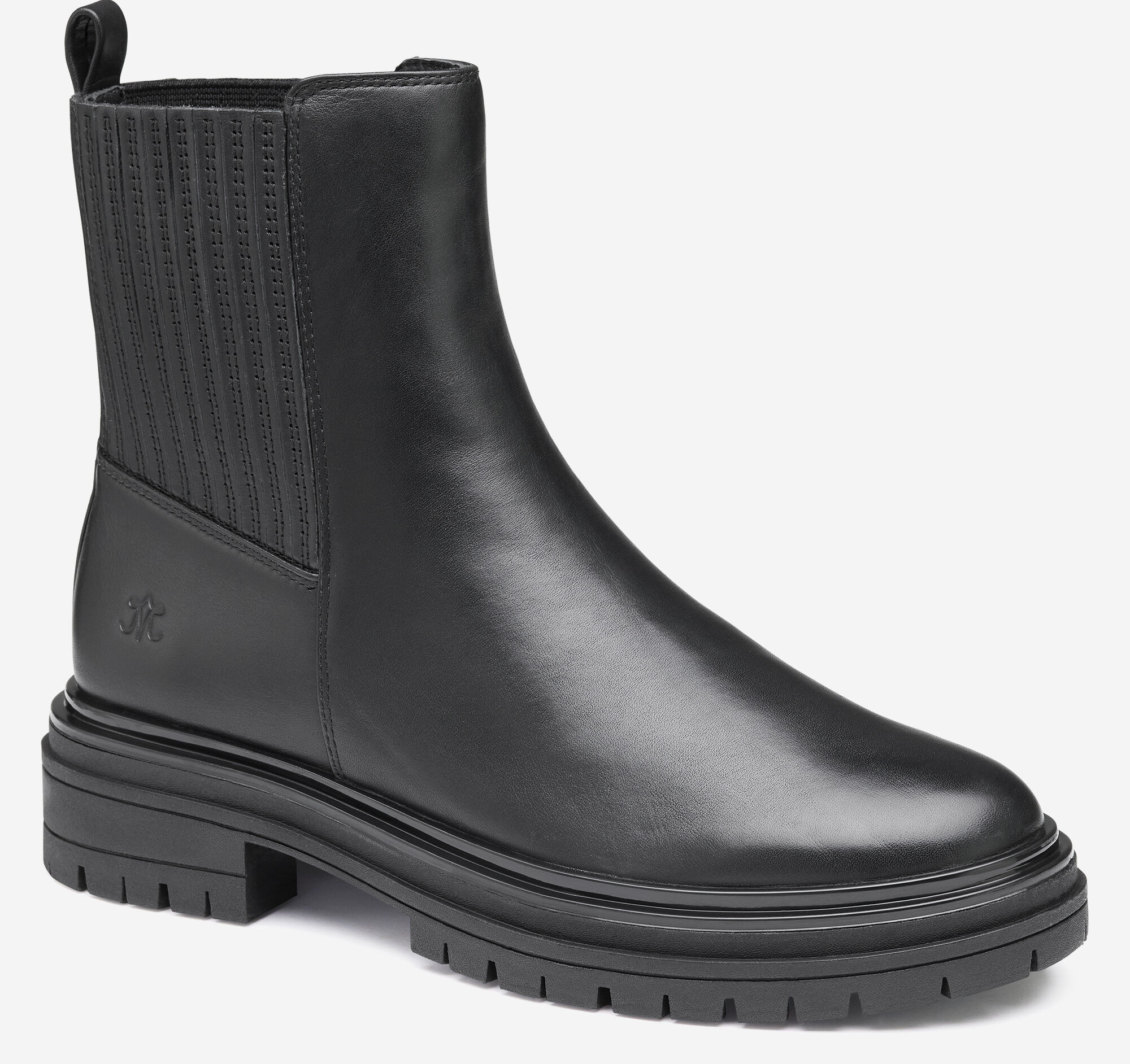 Women's Gianna Gore Boot in Black Full Grain | Johnston & Murphy