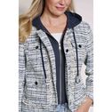 Tweed Jacket with Removable Hooded Bib image number null