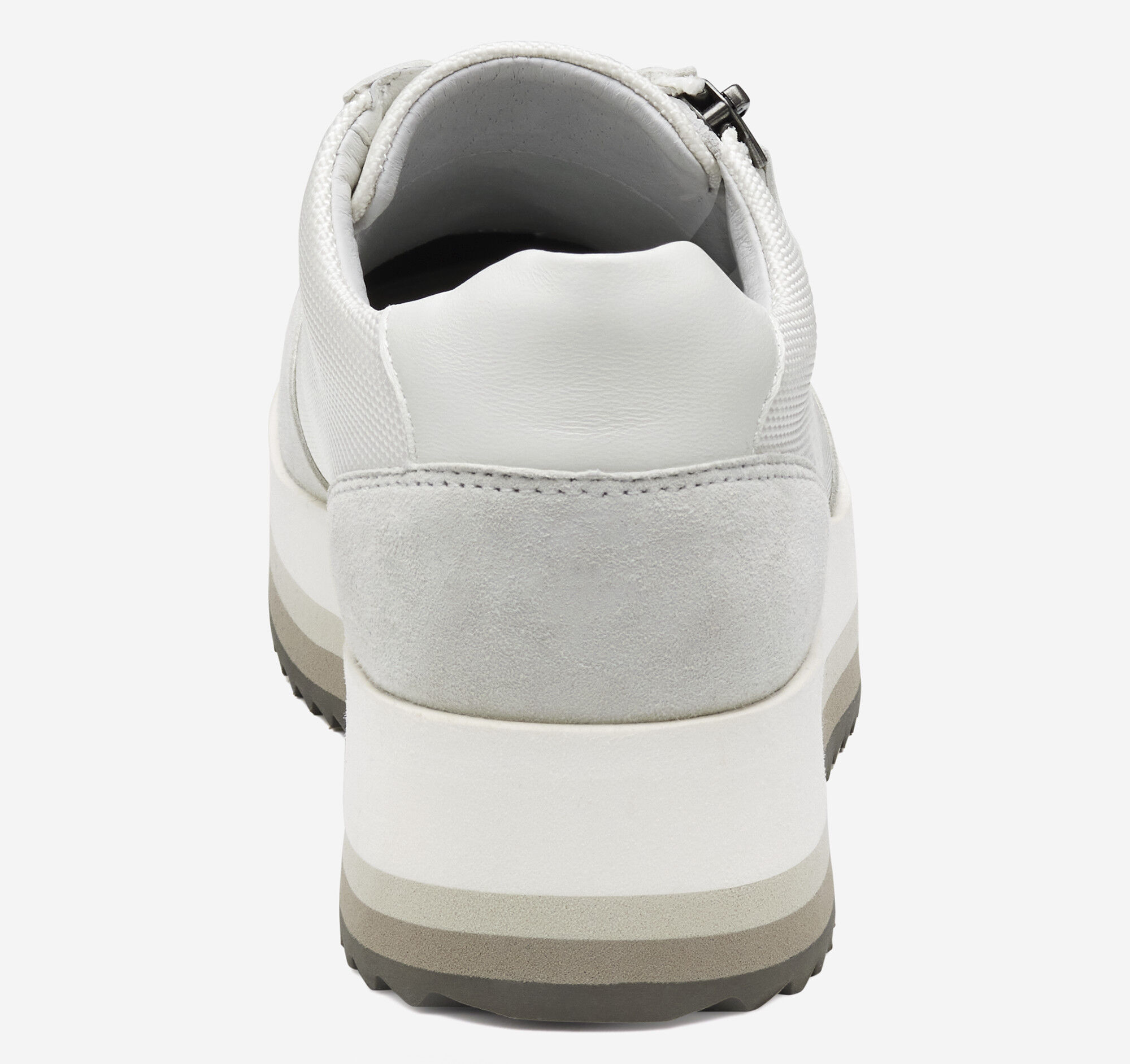 (取寄) ジョンストン&マーフィー レディース グレイシー サイド-ジップ Johnston & Murphy women Johnston & Murphy Gracie Side-Zip White Nylon Suede Women's Gracie Side-Zip Lace Up in White Nylon/Kid Suede