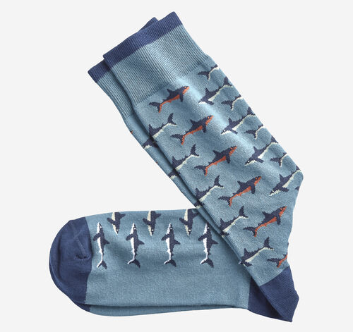 Novelty Socks - Blue Multi Shark