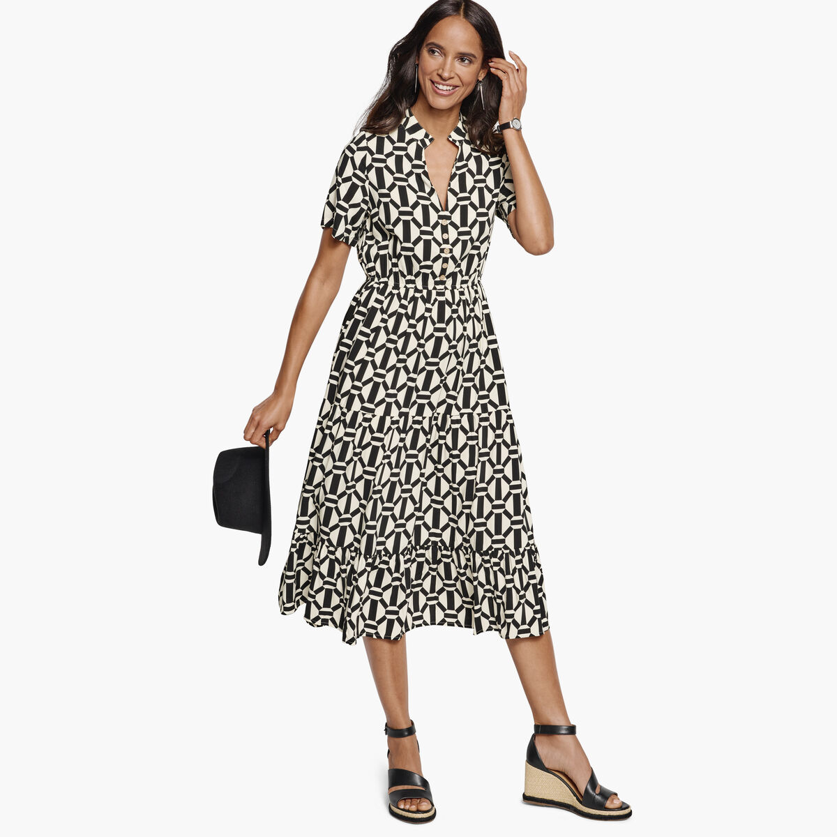 Geo Print Dress image number null