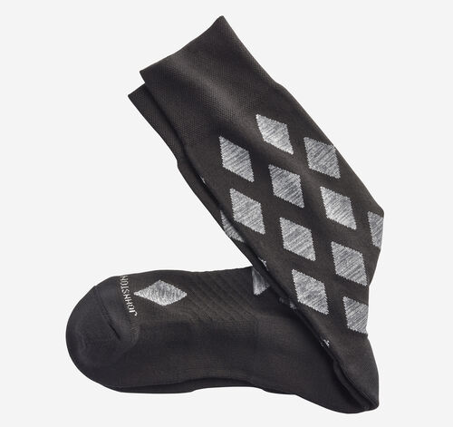 Space Dye Socks - Black/Gray Diamond