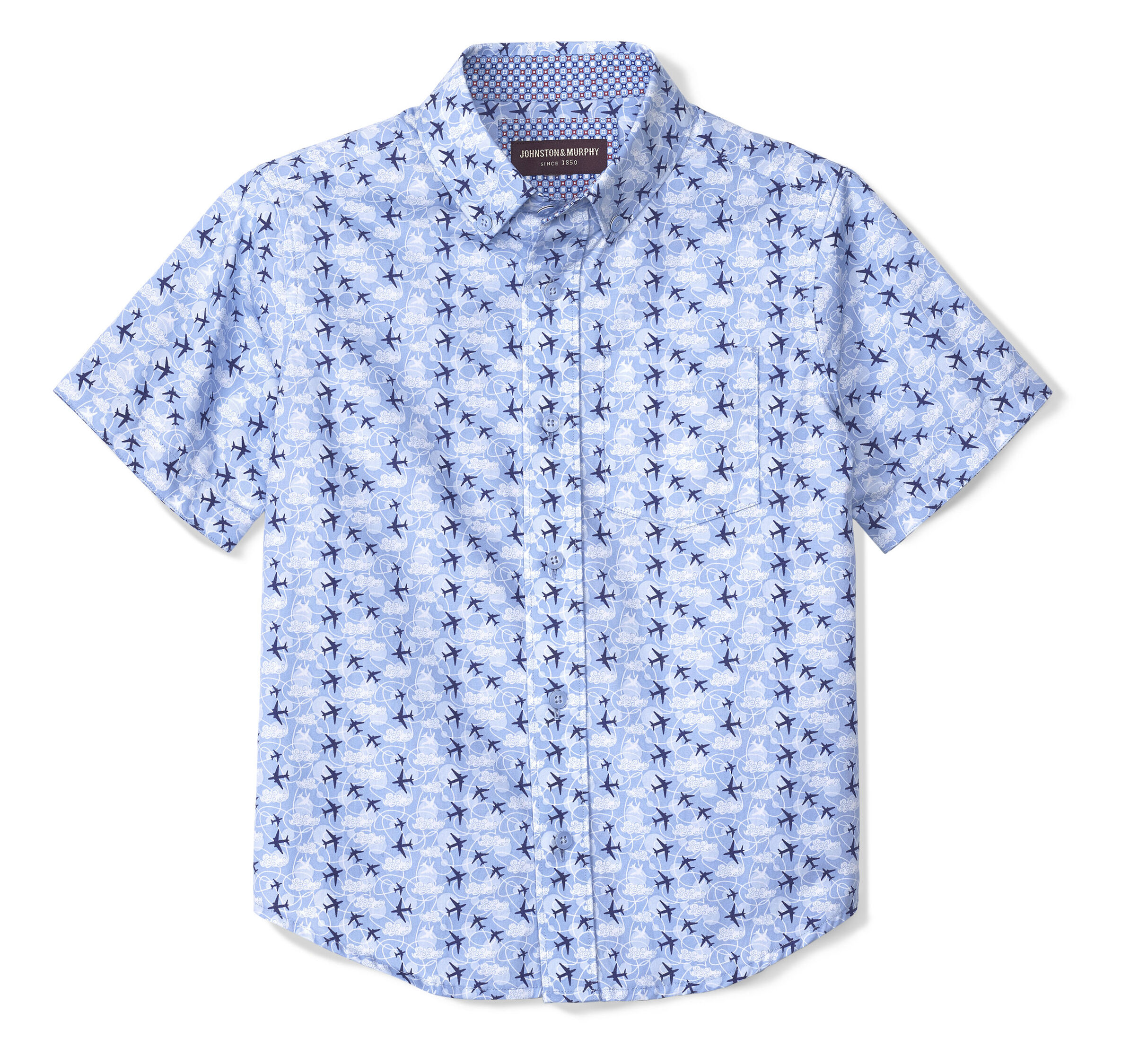 Boys Short-Sleeve Patterned Shirt | Johnston & Murphy