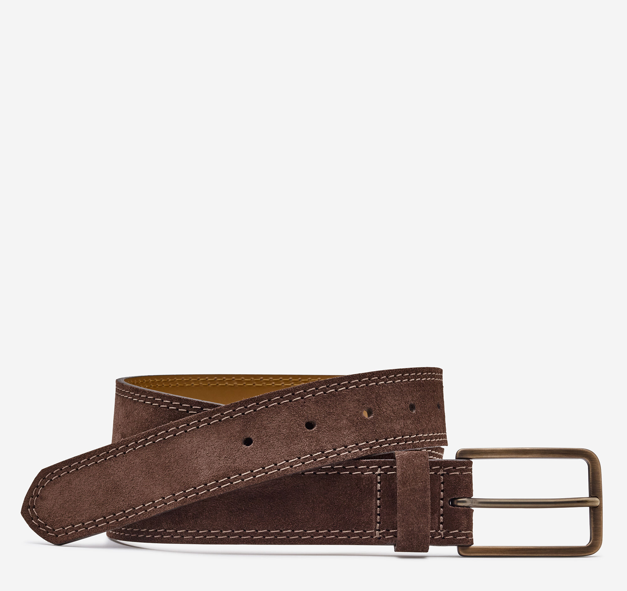 Men's Suede Belt in Brown | Johnston & Murphy