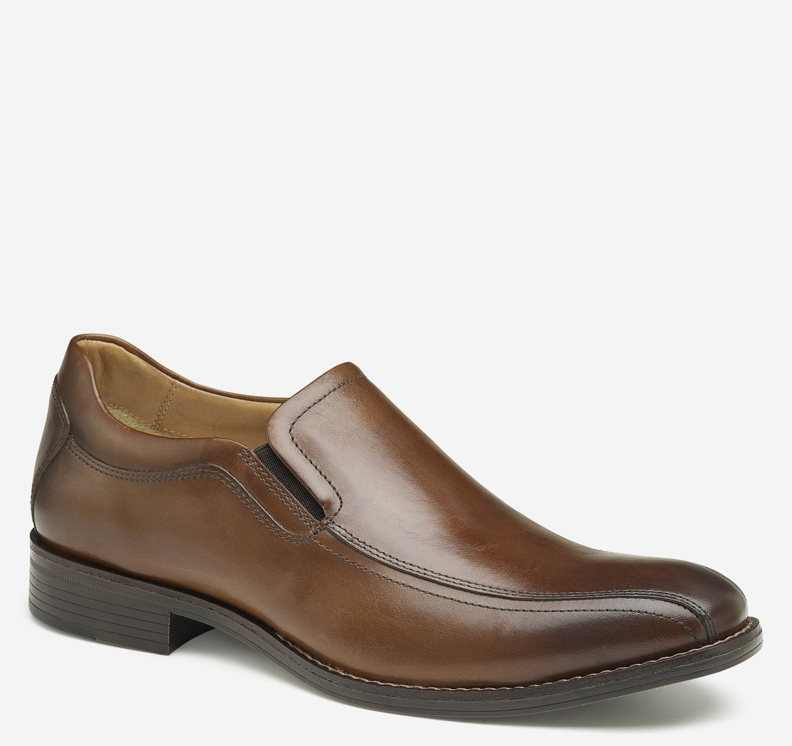 S39. NWT Johnston & Murphy Locklin Venetian TAN oiled Full Grain Leather… Men main image 3