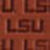 Collegiate Embossed Billfold Wallet - LSU - Tan Full Grain