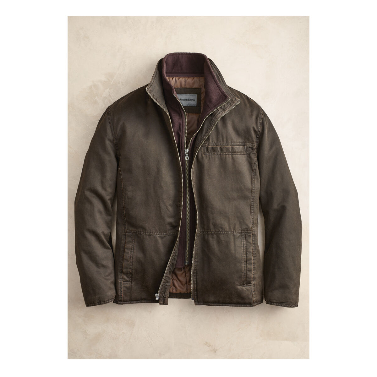 Antiqued Cotton Bomber image number null