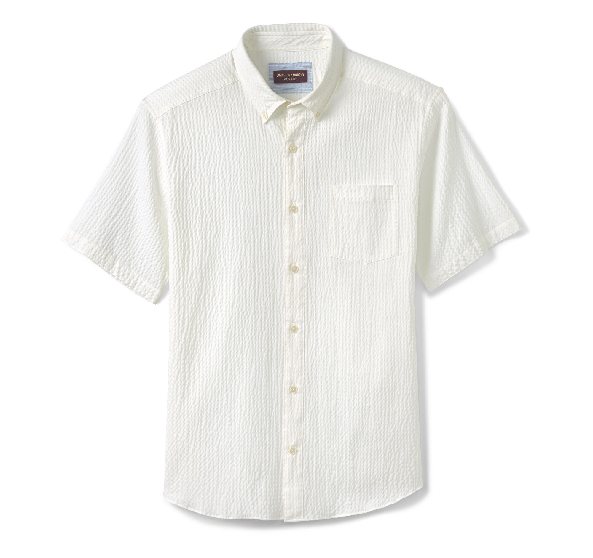 Men's Leland Seersucker Short-Sleeve Shirt | Johnston & Murphy