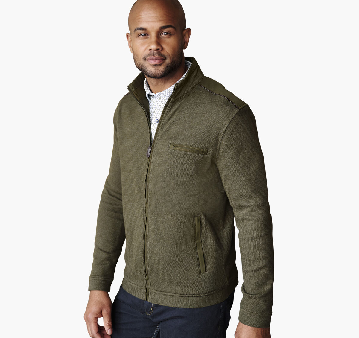 Melange Knit Full-Zip image number null