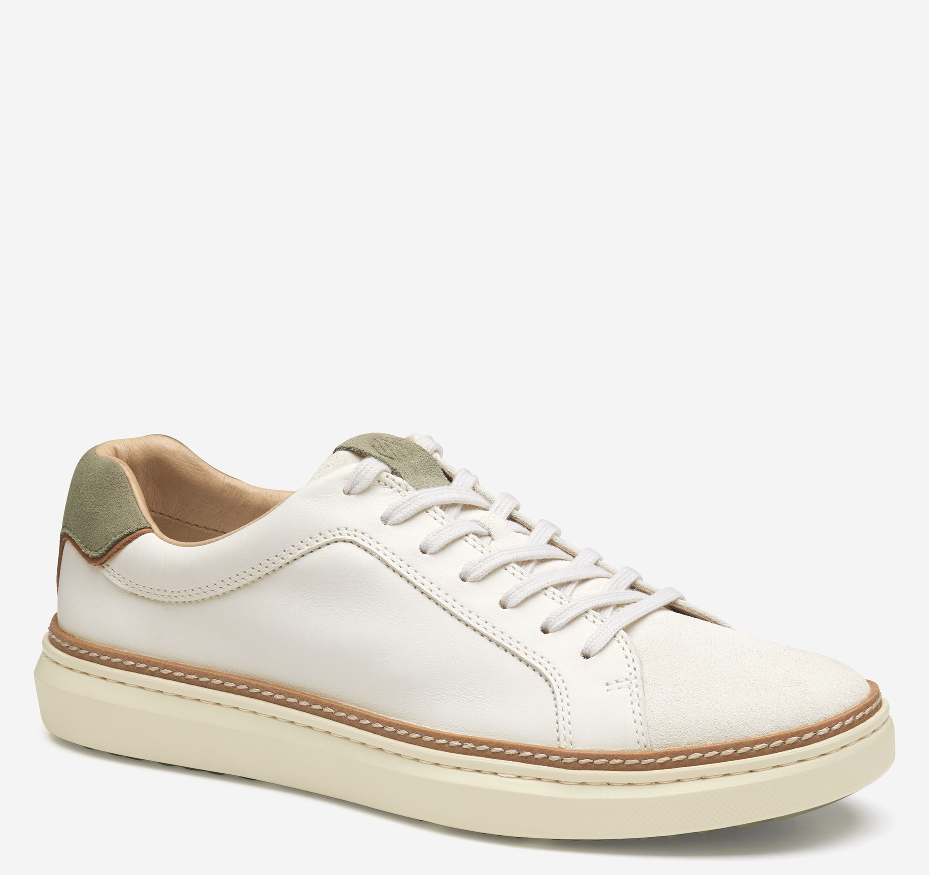 Johnston & Murphy Men\'s Suede Two-Tone Lace-Up Shoes in Olive/Taupe Men main image 4