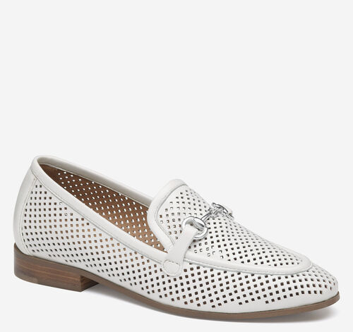 Ali Perfed Bit Loafer - White Glove Leather
