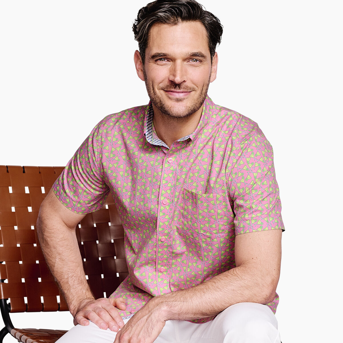 Printed Cotton Short-Sleeve Shirt image number null