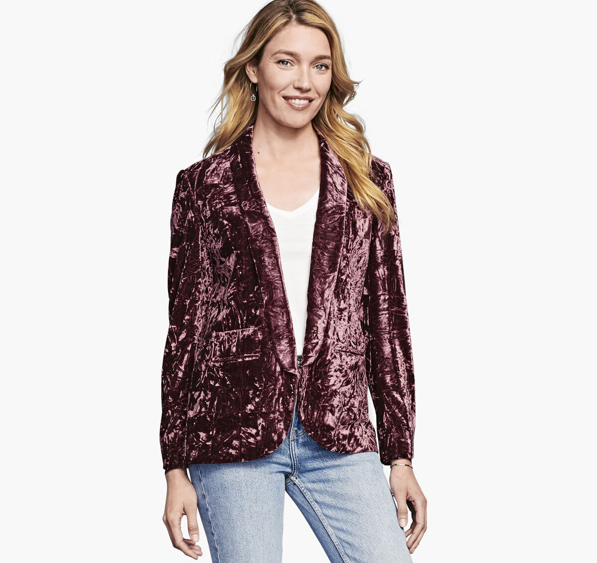 Crushed Velvet Blazer image number null