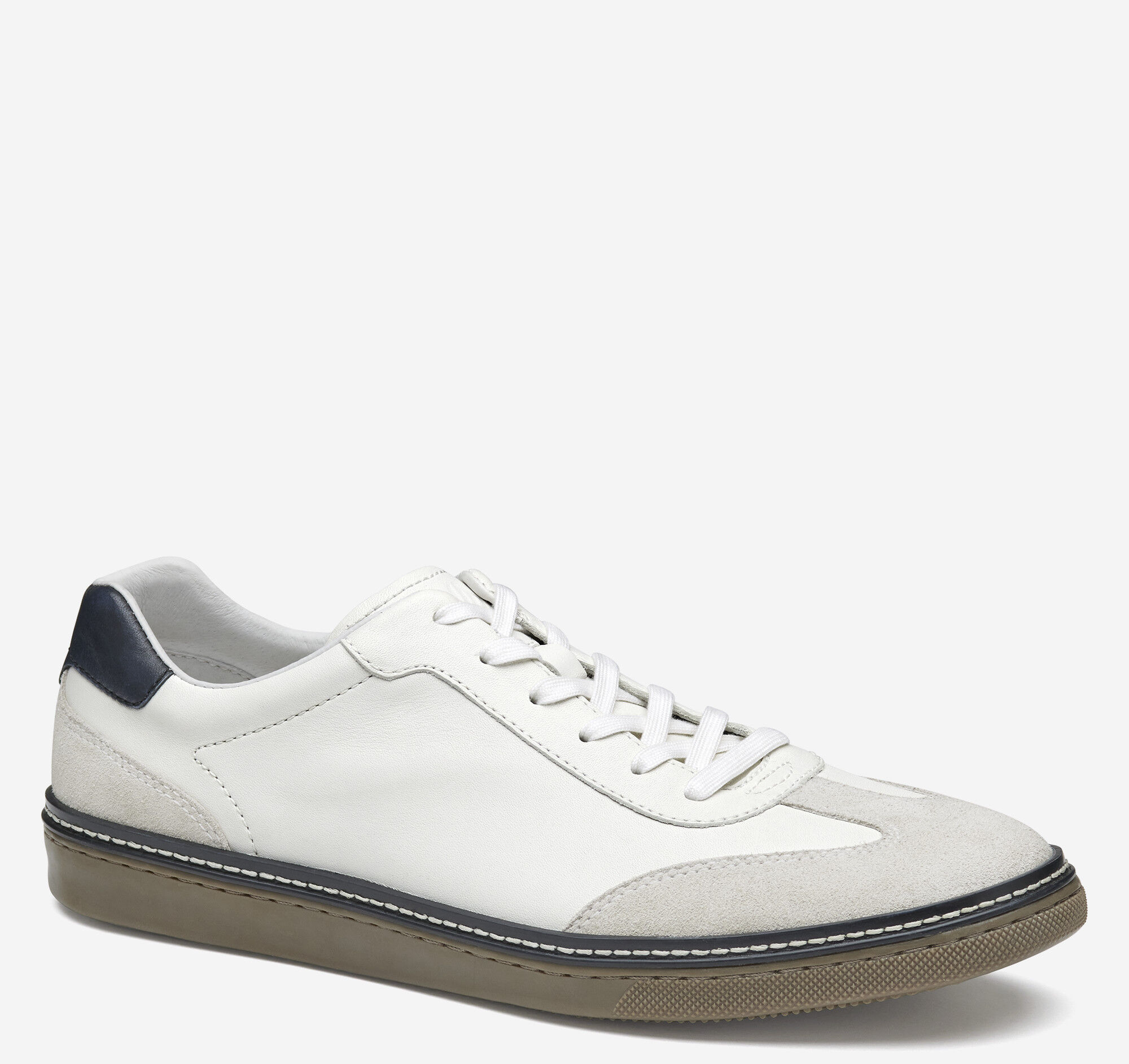 Men's McGuffey T-Toe in White Full Grain/Suede | Johnston & Murphy
