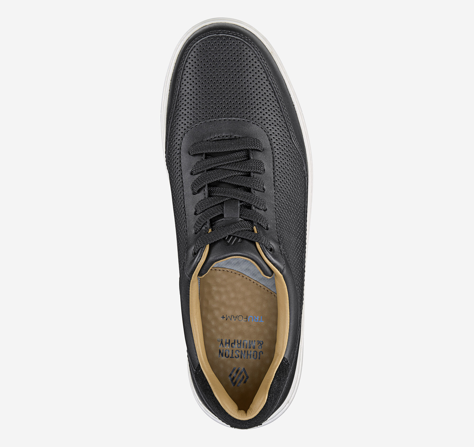 Men's Dawson Perfed U-Throat in Black Full Grain | Johnston & Murphy