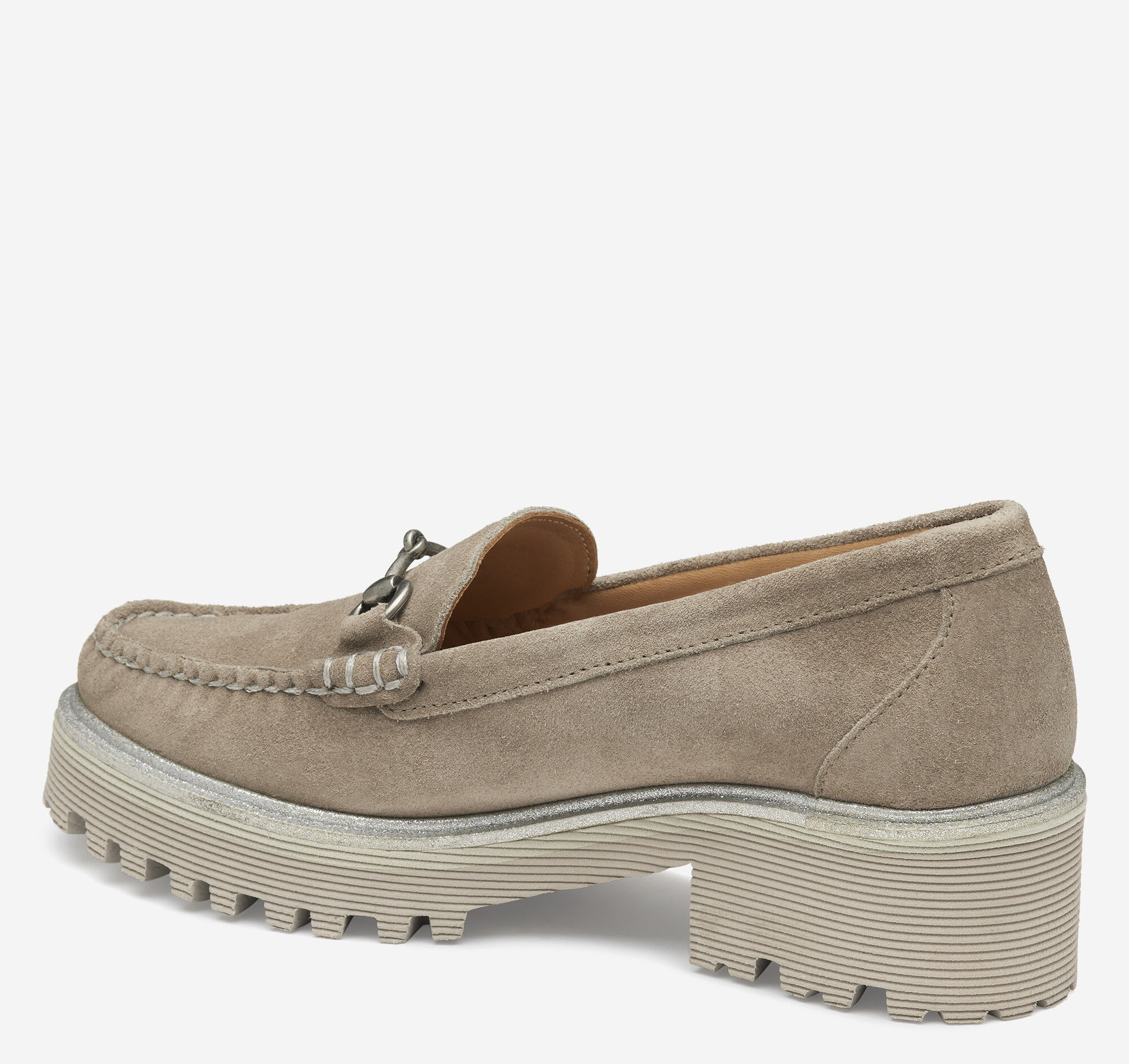 Women's Emmalynn Bit Loafer in Taupe Suede | Johnston & Murphy