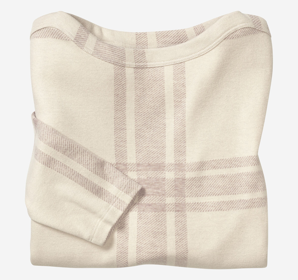 Plaid Boatneck Top image number null