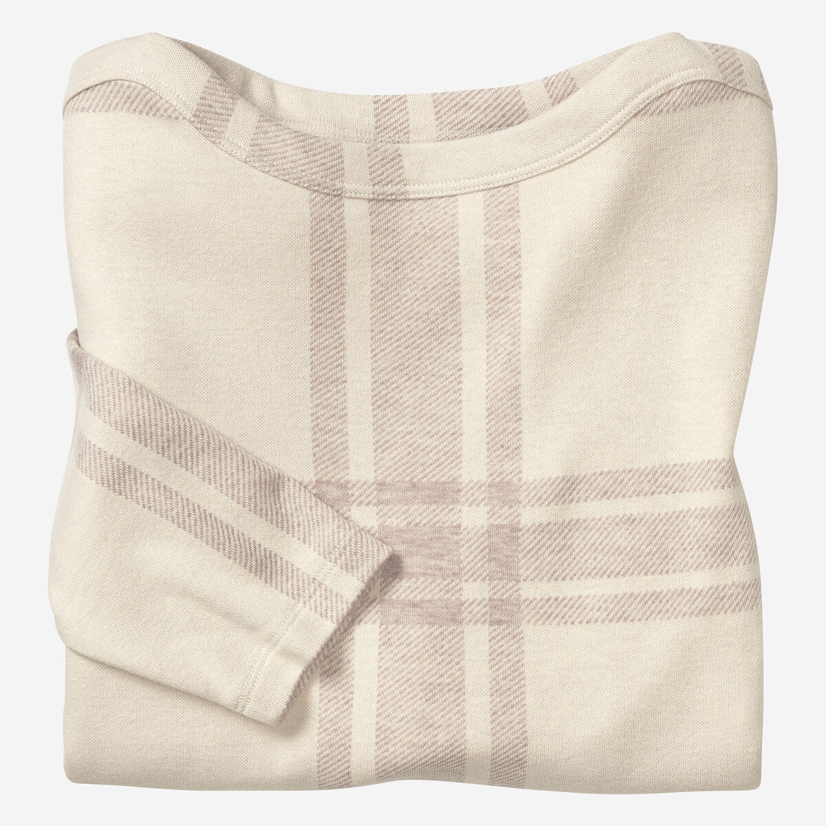 Plaid Boatneck Top image number null