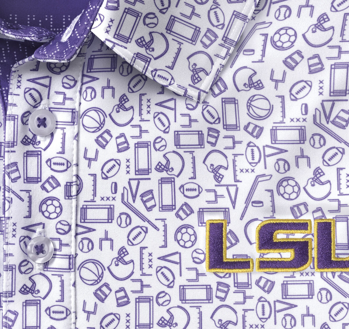 Collegiate XC+&shy;&trade; Multi Sport Print Polo image number null