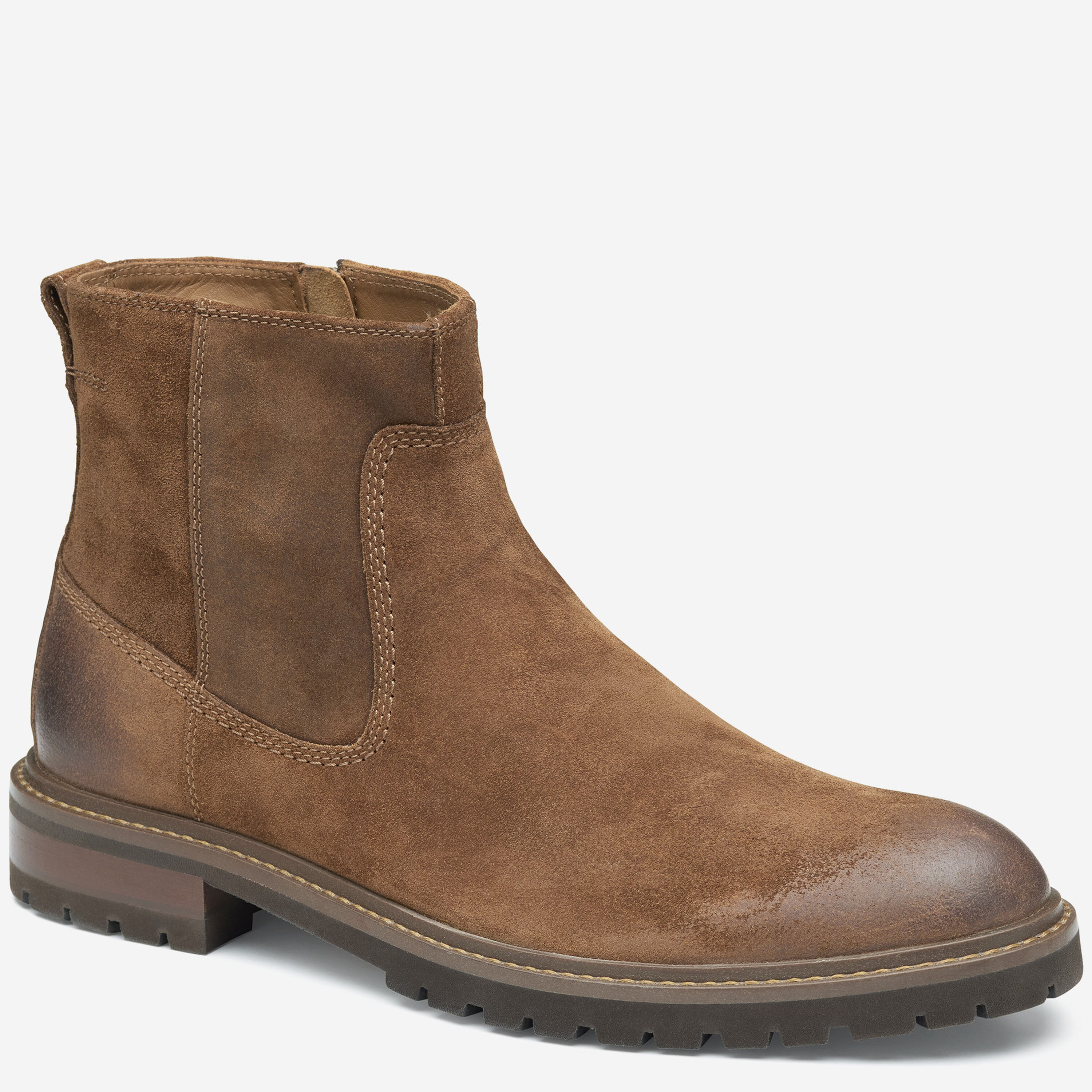 Johnston & Murphy Leather Boots Men\'s Size 9 Vintage Brown Suede Trim Johnston & Murphy Boots – Patrick James main image 2