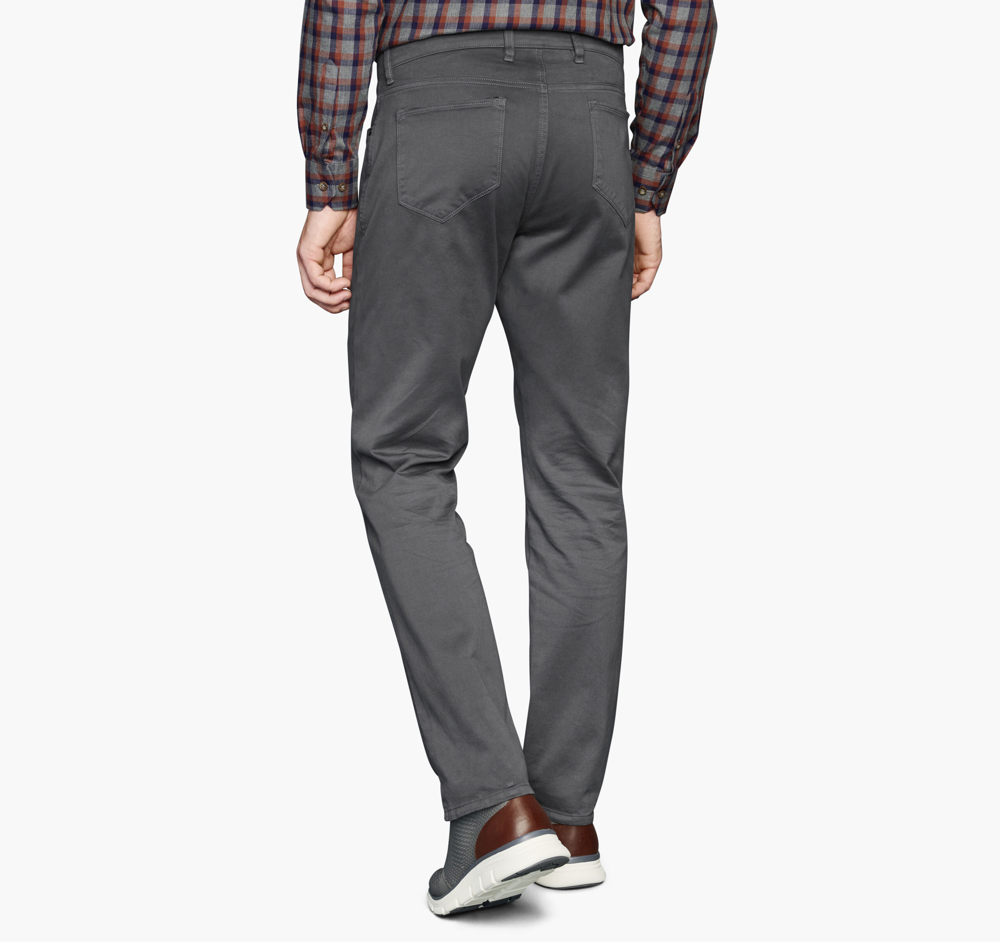 Men's Five-Pocket Pants in Dark Charcoal | Johnston & Murphy