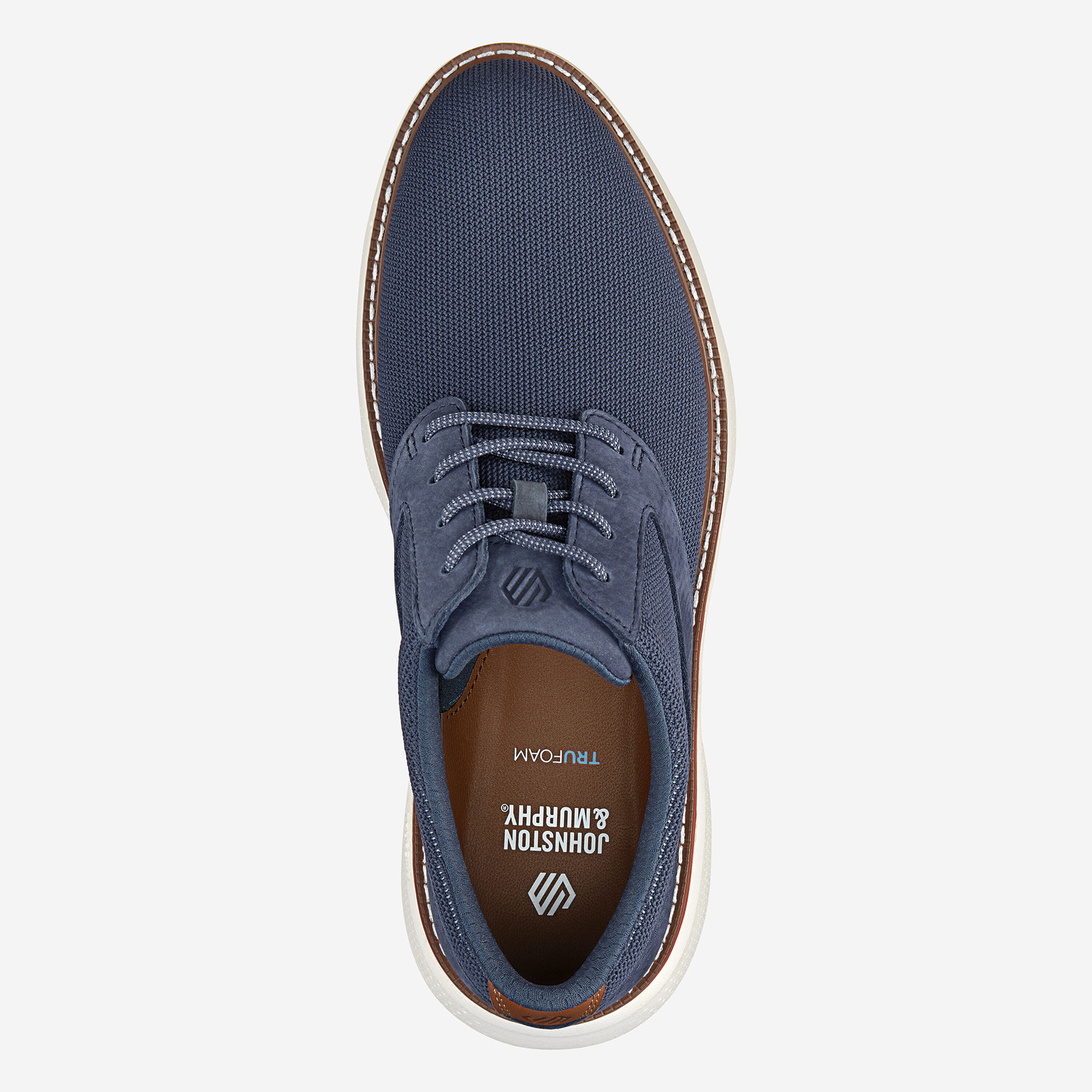 Johnston & Murphy Dark Blue Oxfords with White Sole Johnston & Murphy Conard Cap Toe - FREE Shipping & FREE  main image 3