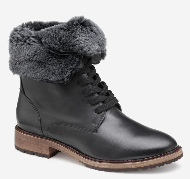 johnston and murphy shearling boot