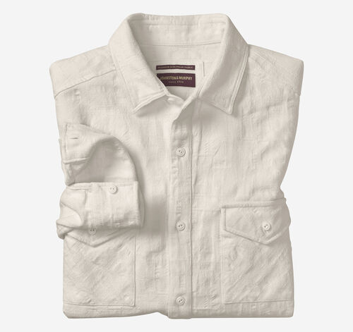 Textured Shirt Jacket - Ivory