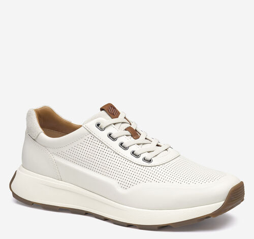 Douglas U-Throat Jogger - White Full-Grain Leather