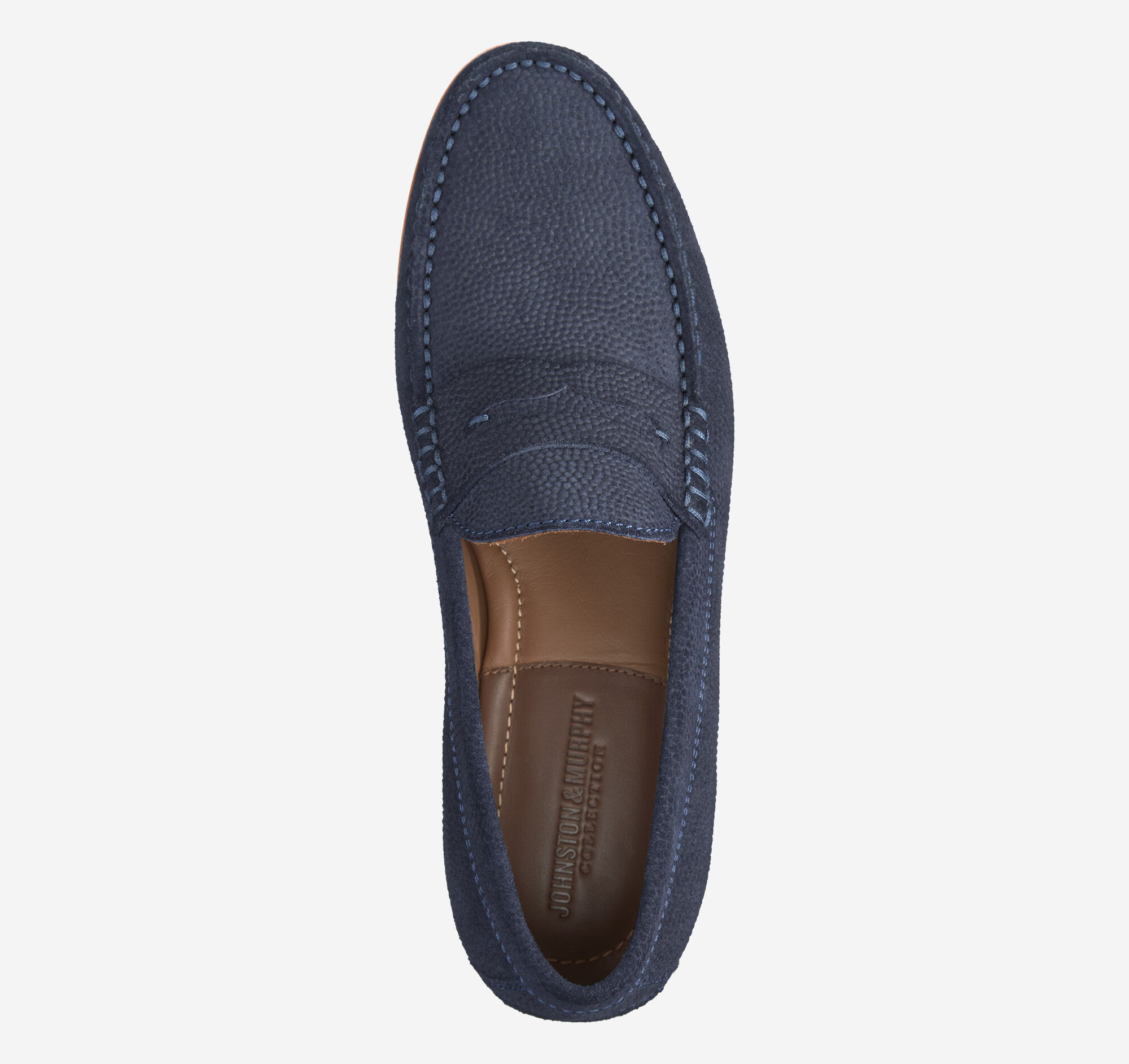 Men's Baldwin Penny Loafer in Navy English Suede | Johnston & Murphy