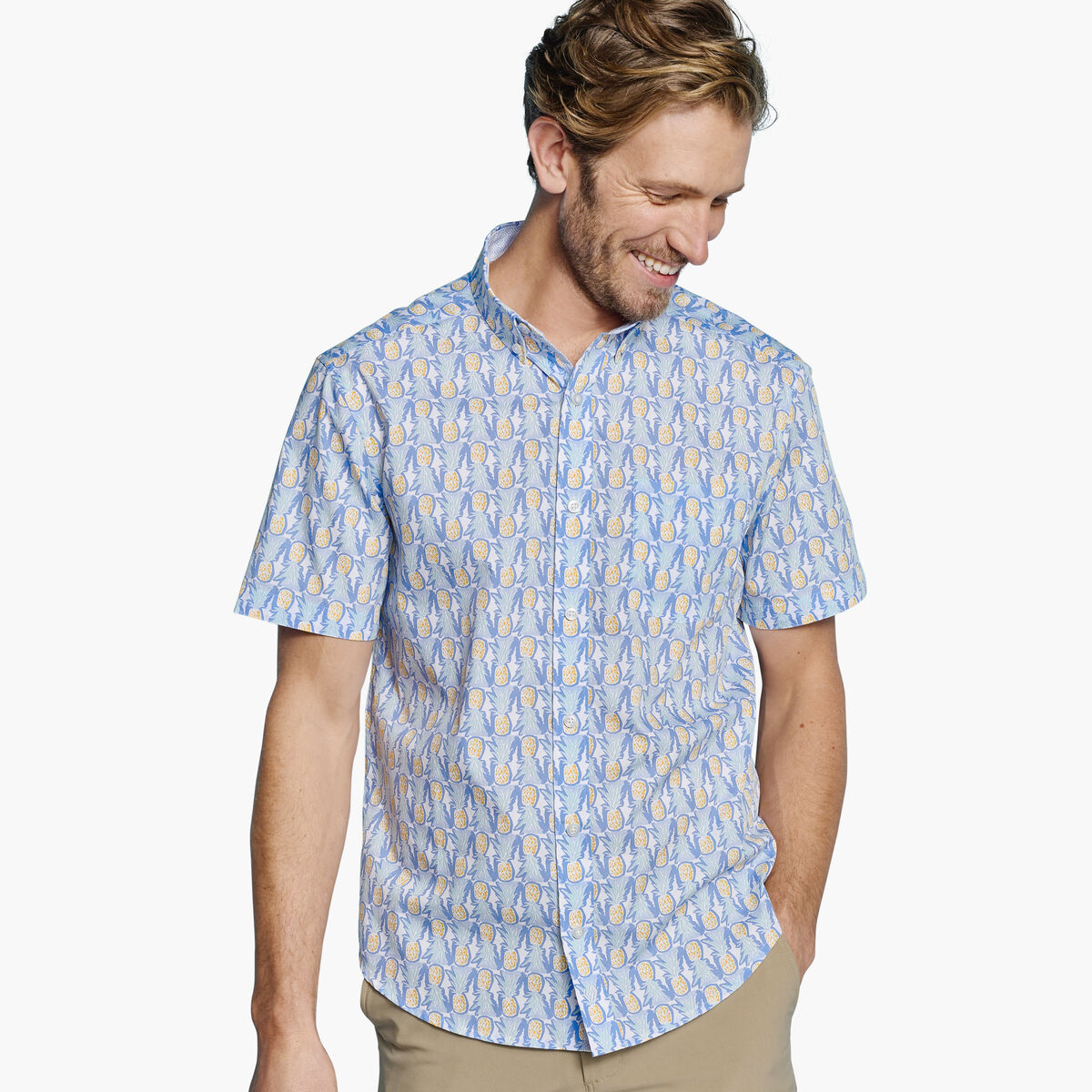 Printed Cotton Short-Sleeve Shirt image number null
