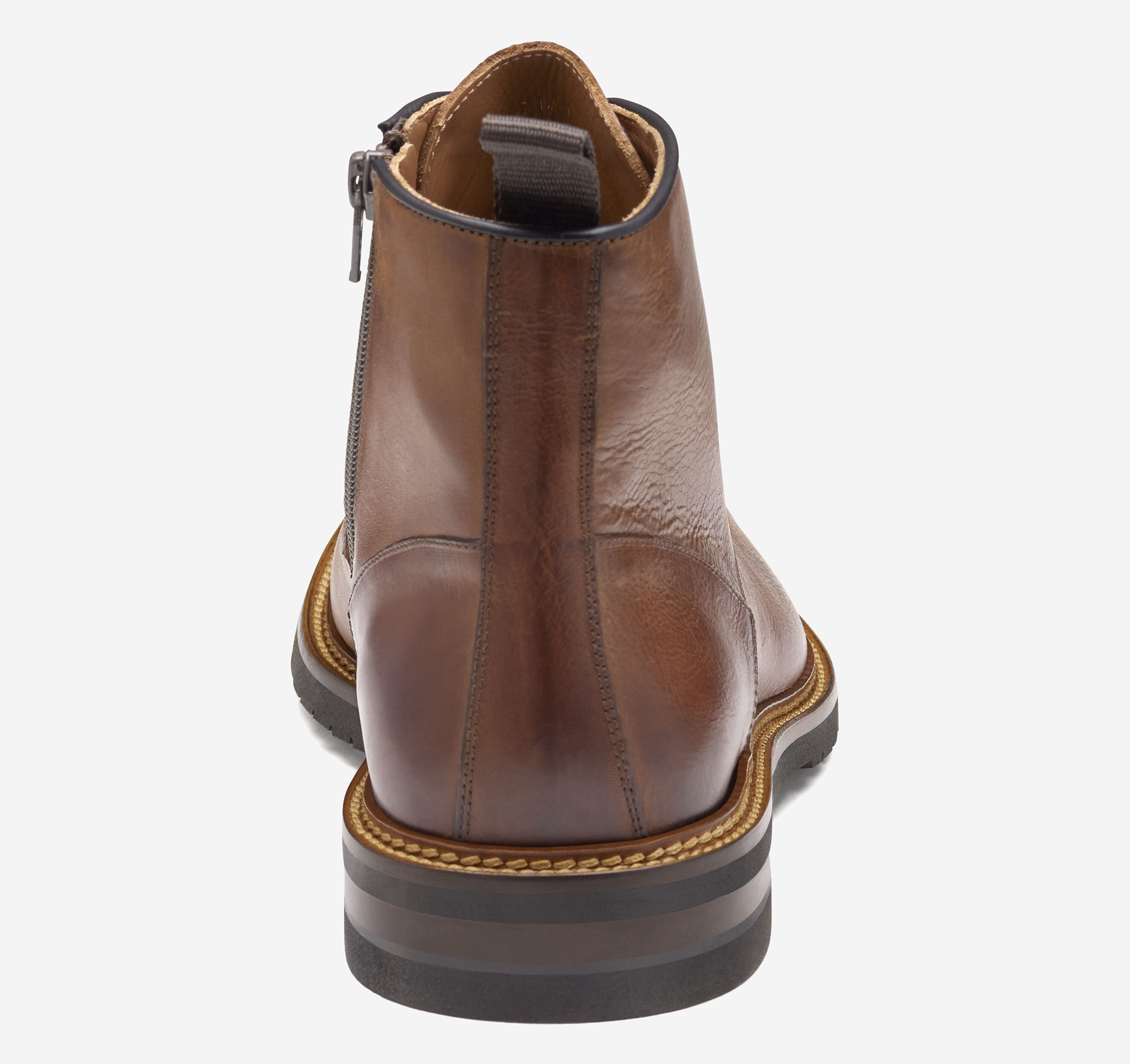 Johnston Murphy Collection Men's Hartford Leather Plain Toe Boots, Mens, 12, Tan