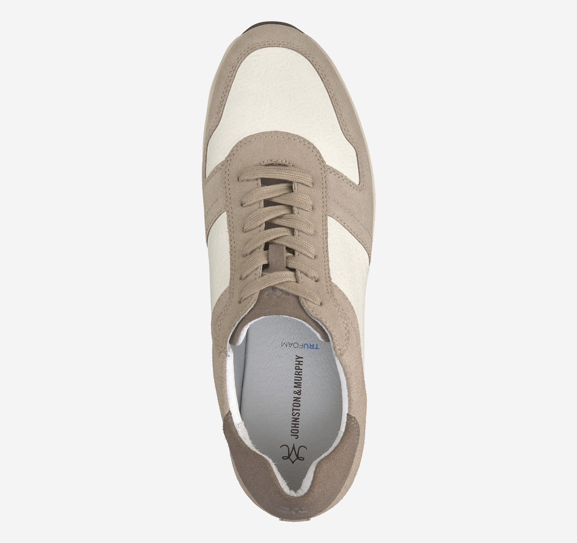 Women's Gracie Colorblock Lace-Up in Taupe Suede/Bone Calfskin