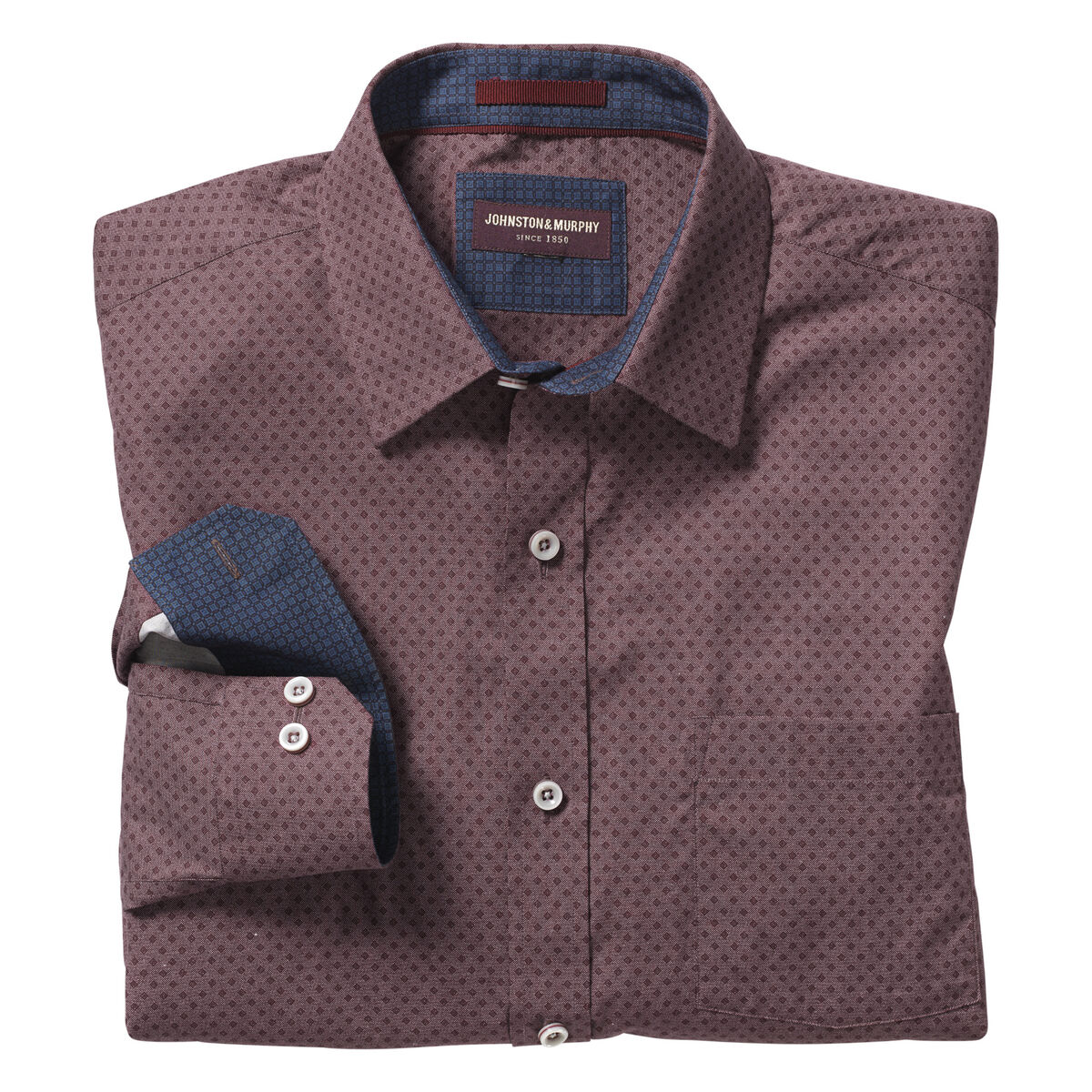 Tonal Diamond Print Shirt image number null