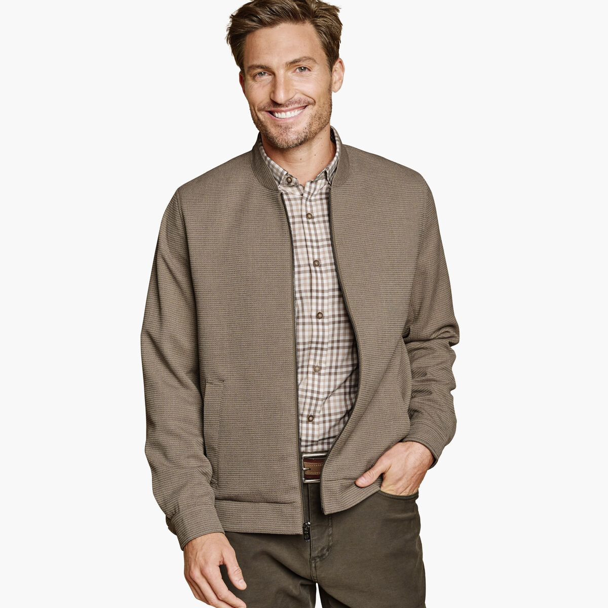 Patterned Full-Zip image number null