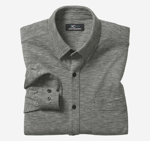 XC Flex® Stretch Textured Long-Sleeve Shirt - Olive