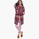 Shawl-Collar Plaid Coat image number null
