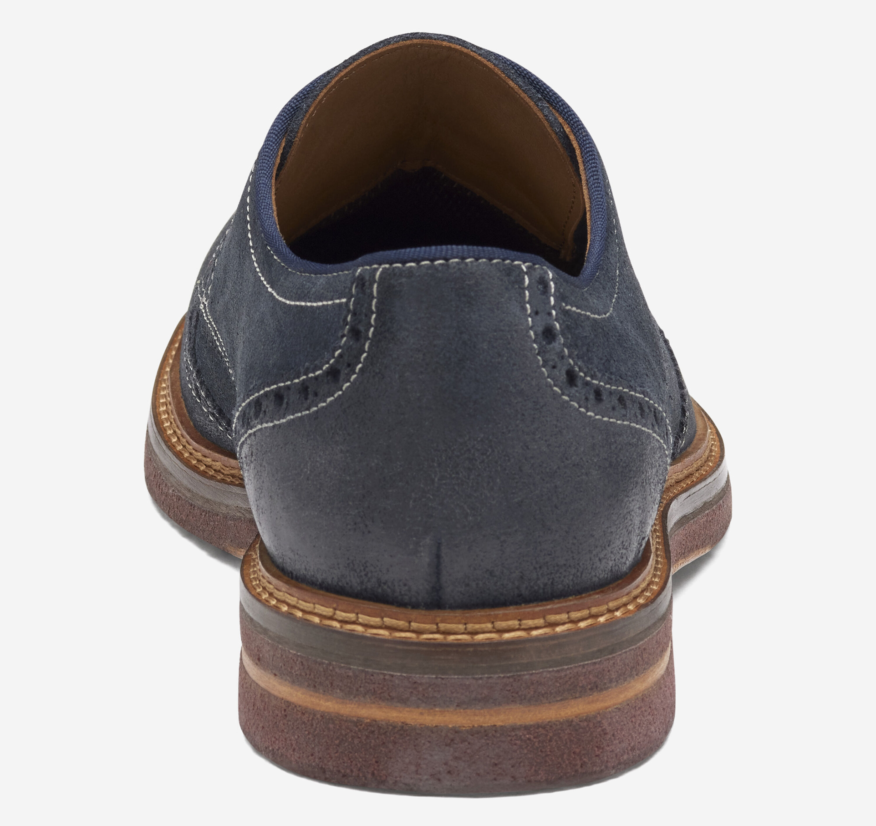 Johnston & Murphy Mens Wingtip Brogue Suede Oxford‎ Shoes Navy Green Laces 9M Men main image 3