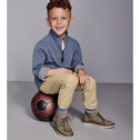 Boys Reversible Solid Quarter Zip image number null