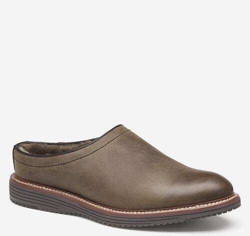 Upton Shearling Clog - Dark Brown Oiled Full Grain/Shearling